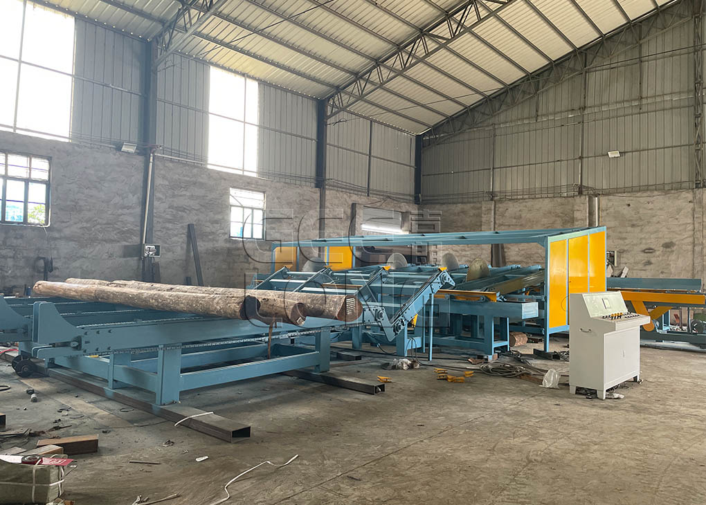 geelong wood log saw cutting machine is exported