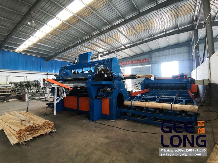 china GEELONG automatic birch veneer peeling machine line
