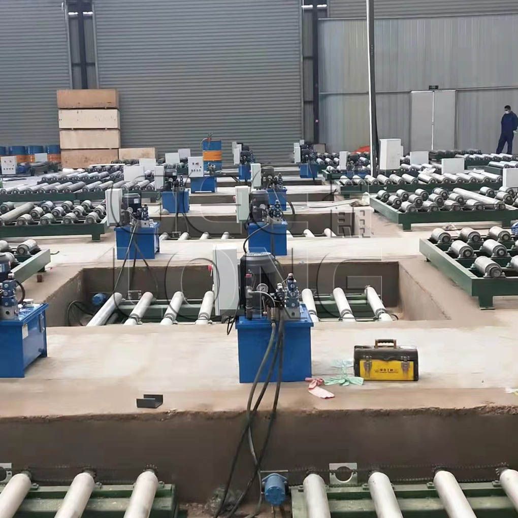 powered ground roller for automatic plywood production line, roller board lifter machine for plywood face repairing work
