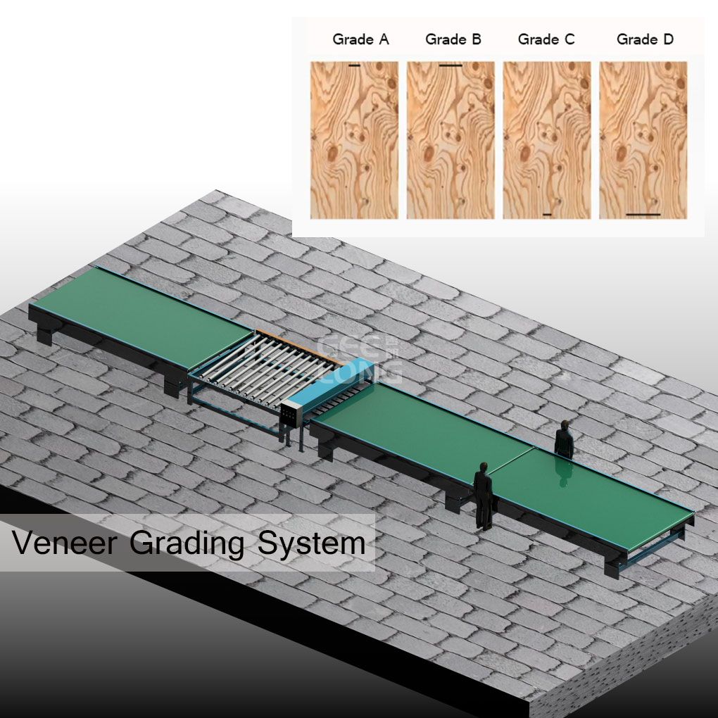 veneer grading system for veneer sorting work