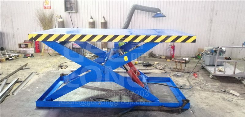 3T plywood hydraulic lifting table machine no need any ground foundation