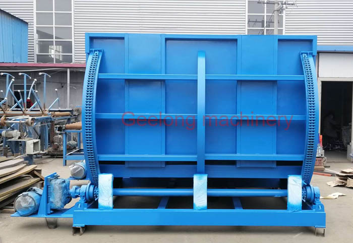 two set overturning machine for plywood board container loading