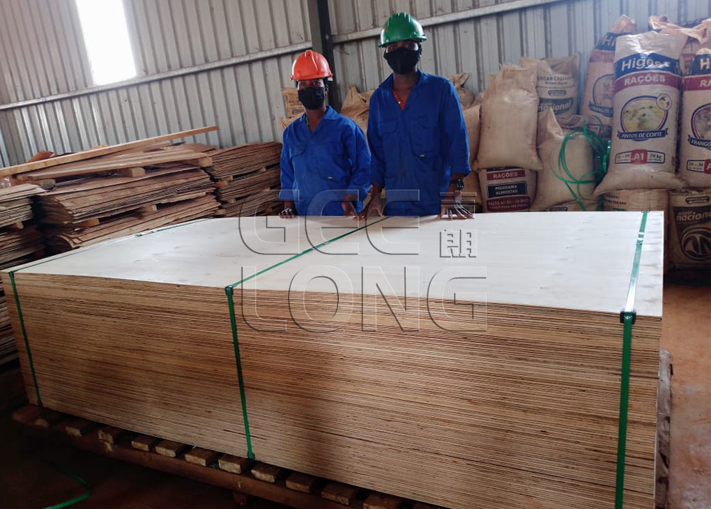 China GEELONG plywood machine at Africa