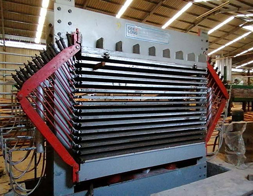 Plywood machine installed in Indonesia
