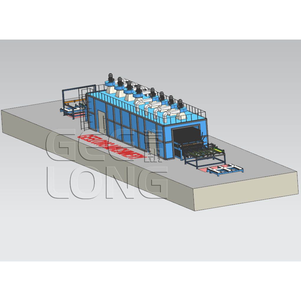 Plywood putty line with drying room