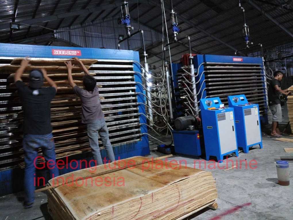 Tube hot platen press dryer machine