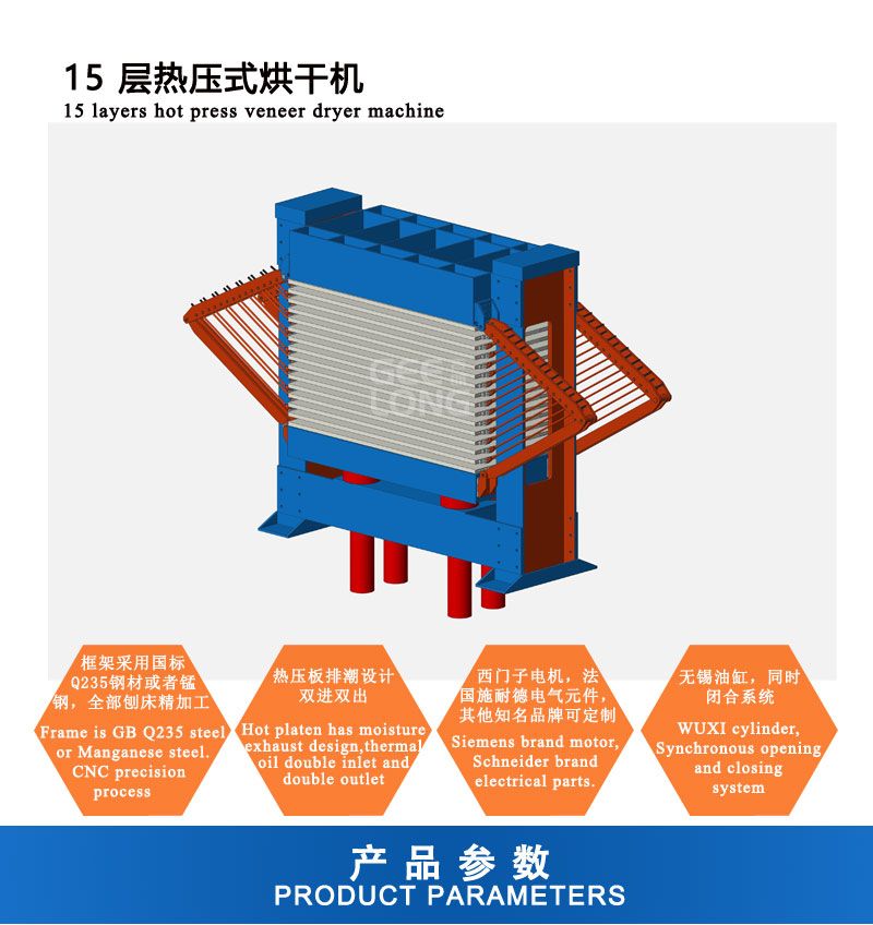 china press veneer dryer machine for sale