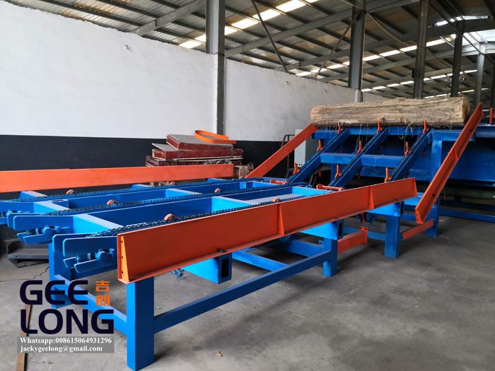 china GEELONG automatic birch veneer peeling machine line