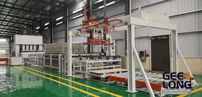 China short cycle melamine laminate hot press machine