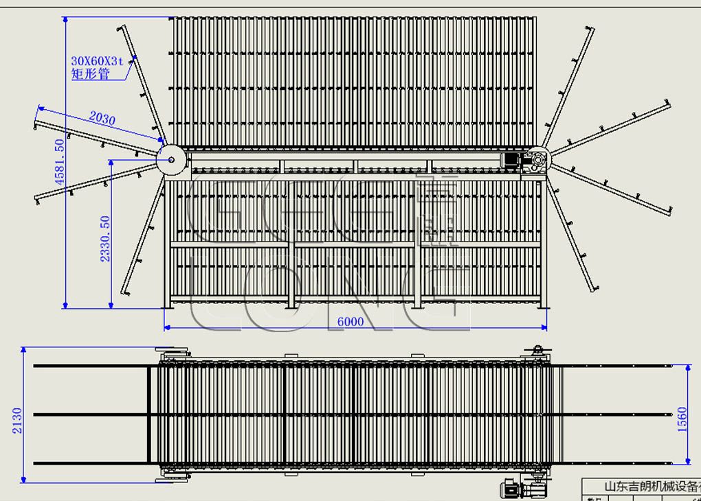 plywood cooling line for automatic plywood putty line