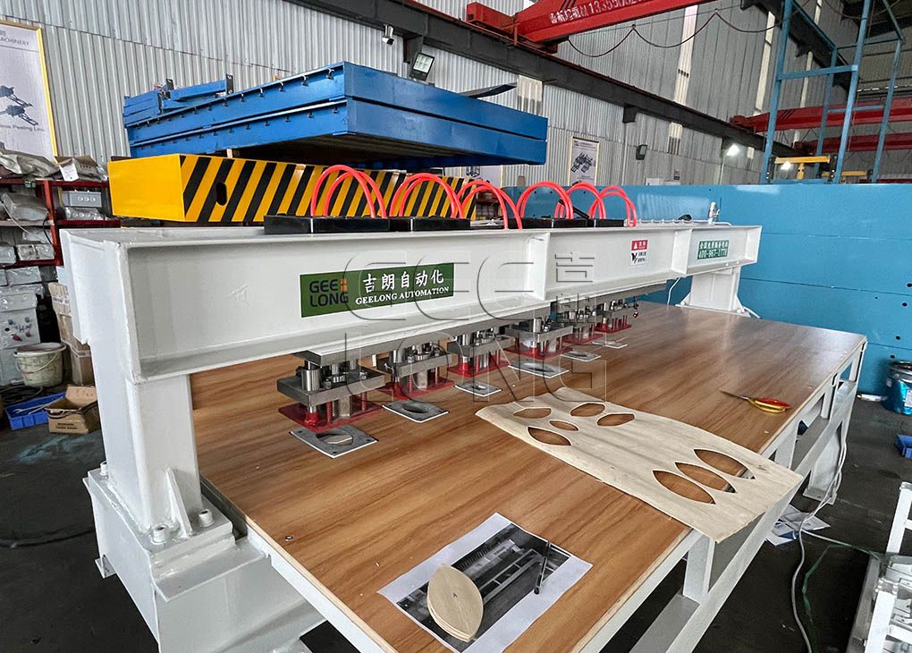 GEELONG manual type pneumatic veneer repair machine