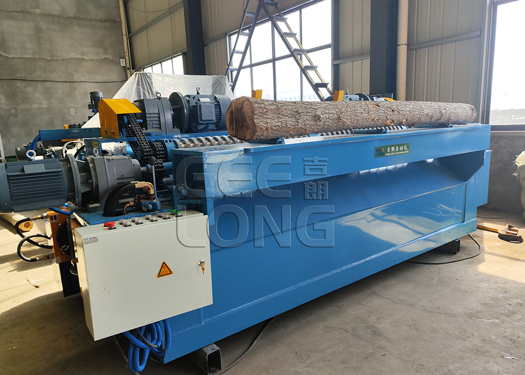 8 feet heavy duty wood log debarking machine INDONESIA